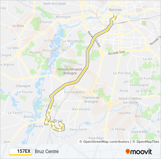 157EX bus Line Map