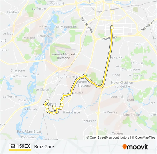 159EX Bus Line Map