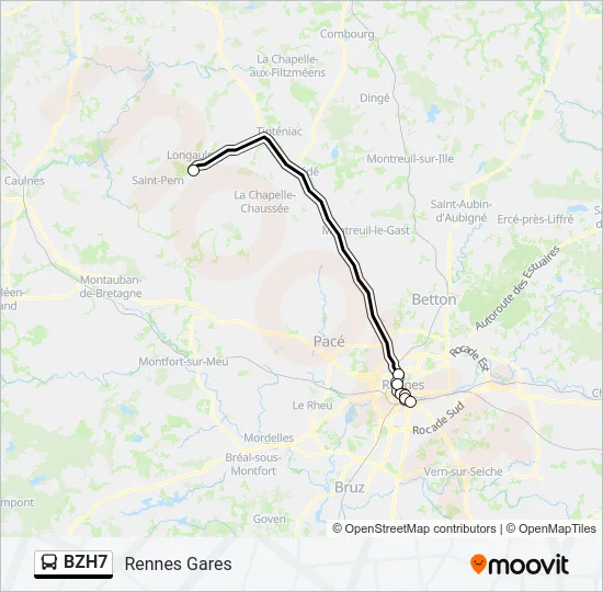 BZH7 Bus Line Map
