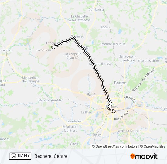 BZH7 bus Line Map