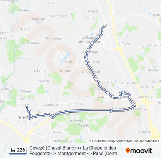226 Bus Line Map