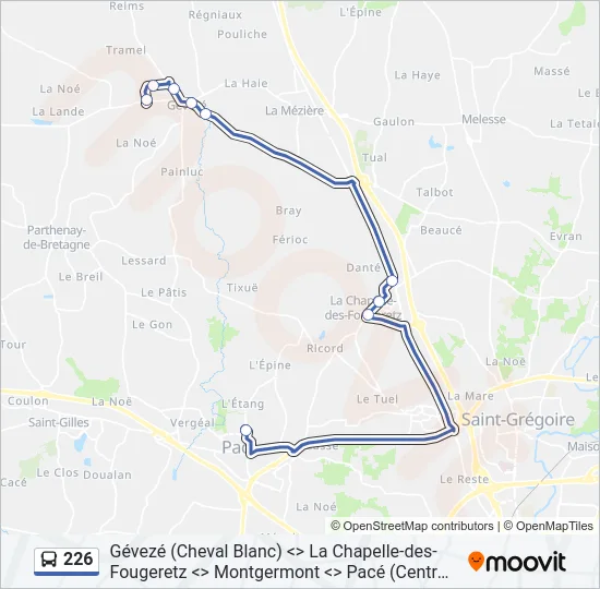 226 Bus Line Map