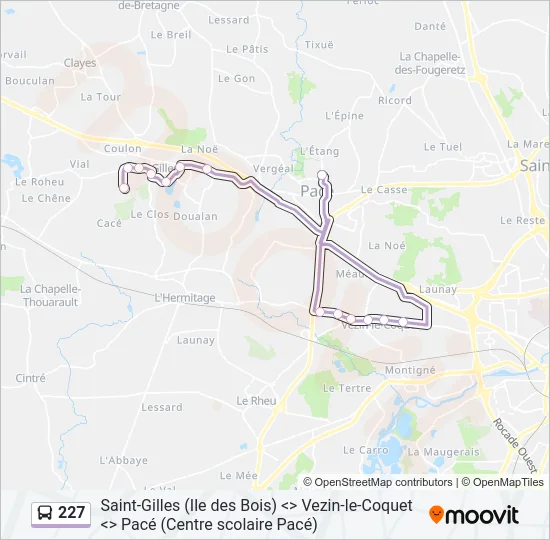 227 Bus Line Map