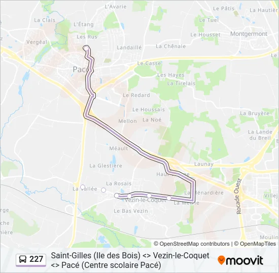 227 Bus Line Map