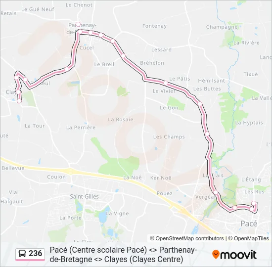236 Bus Line Map