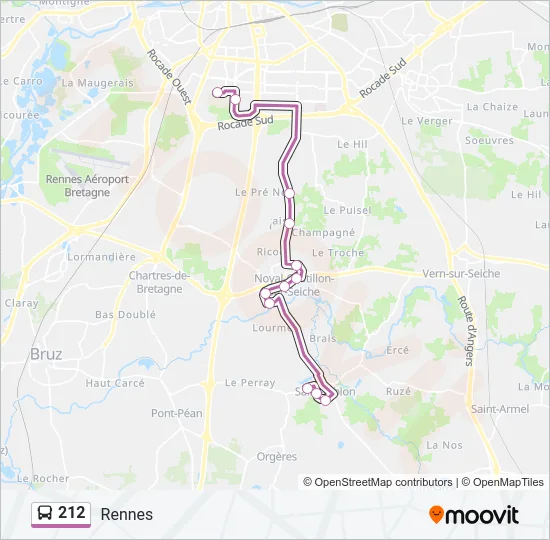 212 Bus Line Map