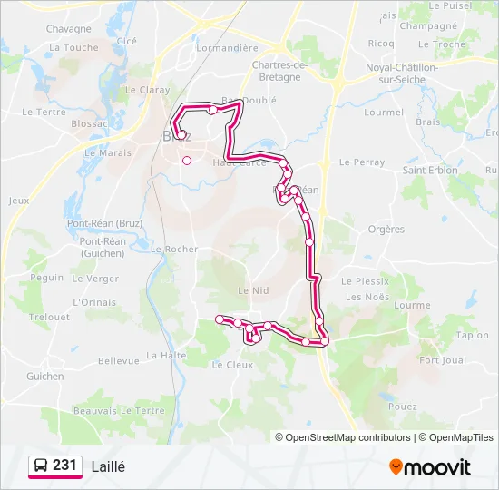 231 Bus Line Map
