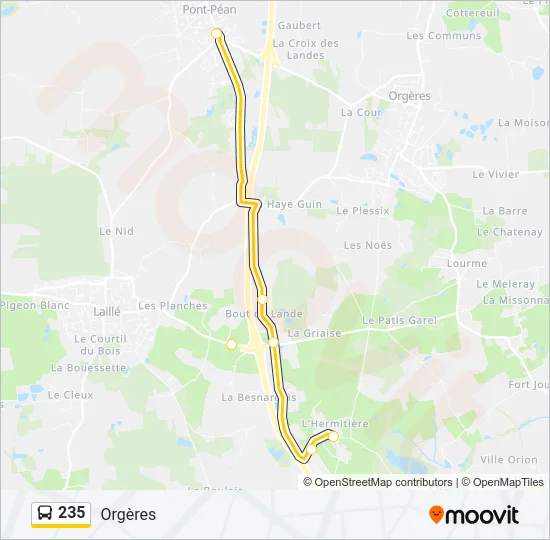 235 Bus Line Map