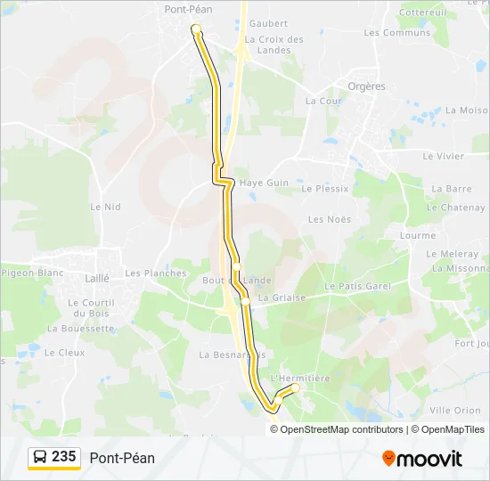235 Bus Line Map