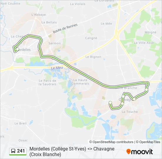 Mapa de 241 de autobús