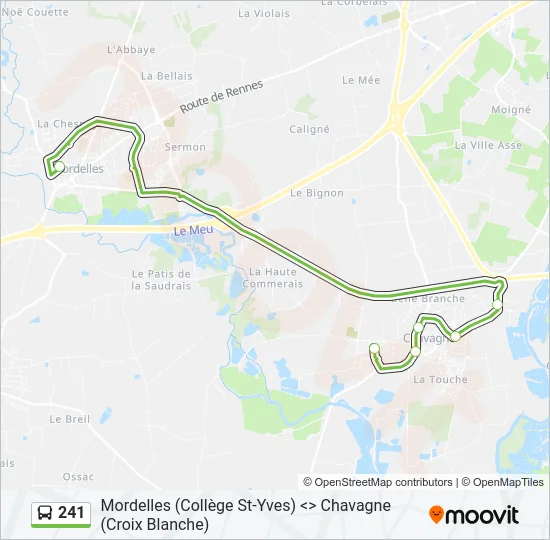 241 Bus Line Map