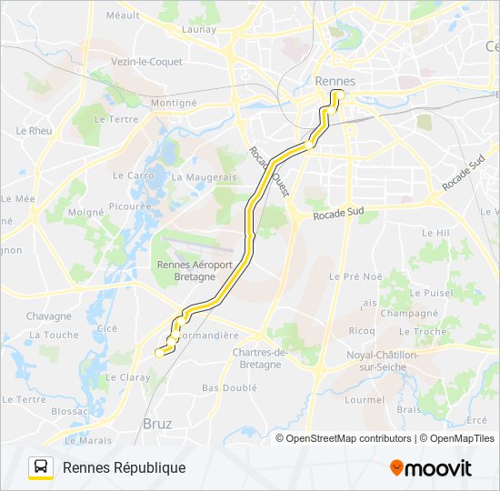 Plan de la ligne KER-LANNEX de bus