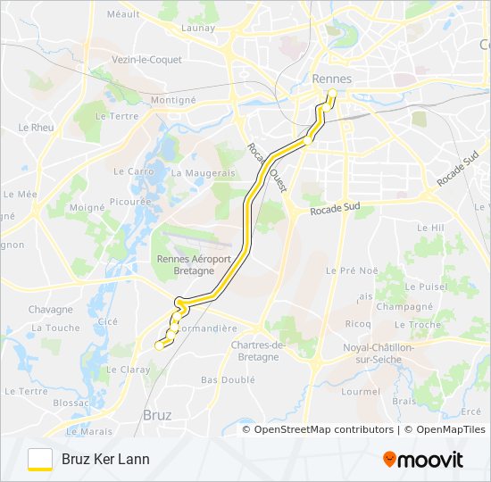 Plan de la ligne KER-LANNEX de bus