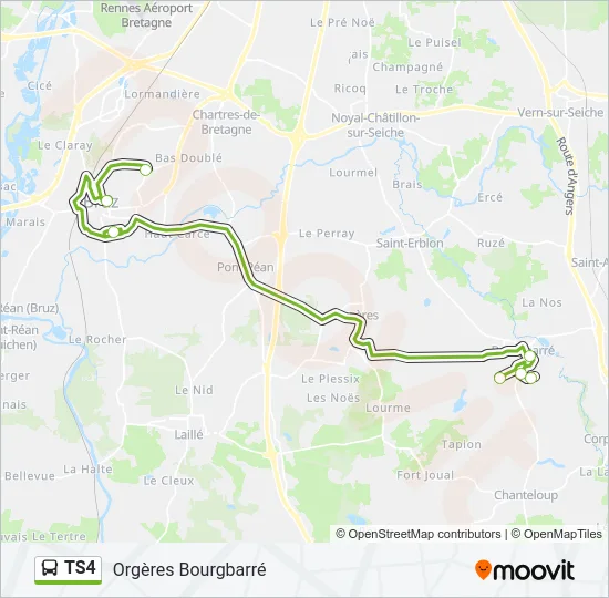 TS4 Bus Line Map