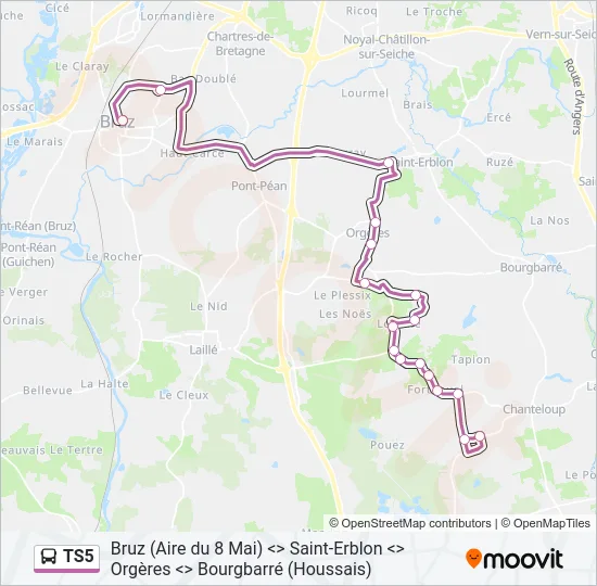 TS5 Bus Line Map