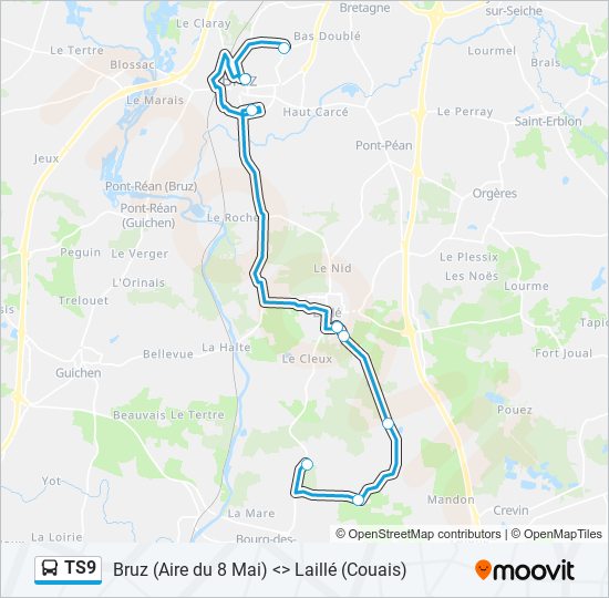 TS9 bus Line Map