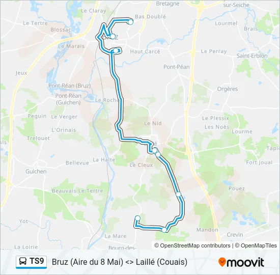TS9 Bus Line Map
