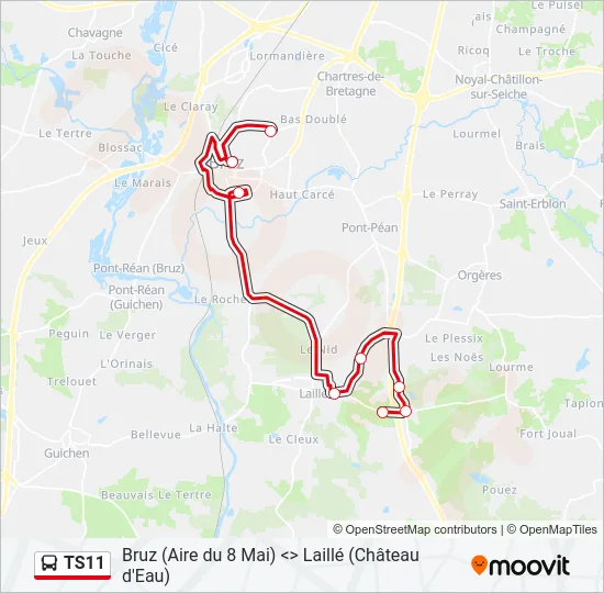 TS11 Bus Line Map