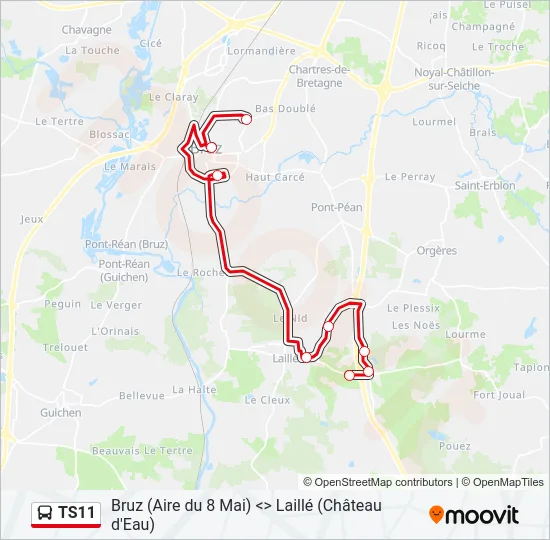 TS11 Bus Line Map
