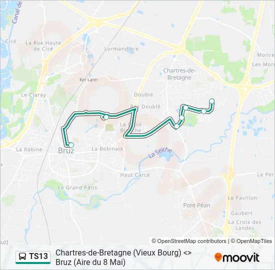TS13 Bus Line Map