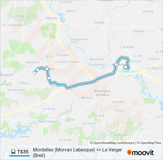 TS35 bus Line Map