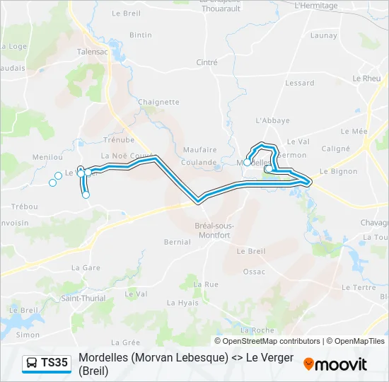 TS35 Bus Line Map