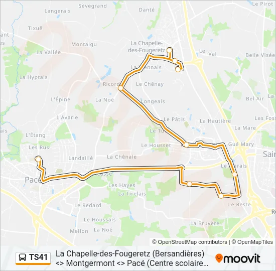 TS41 Bus Line Map