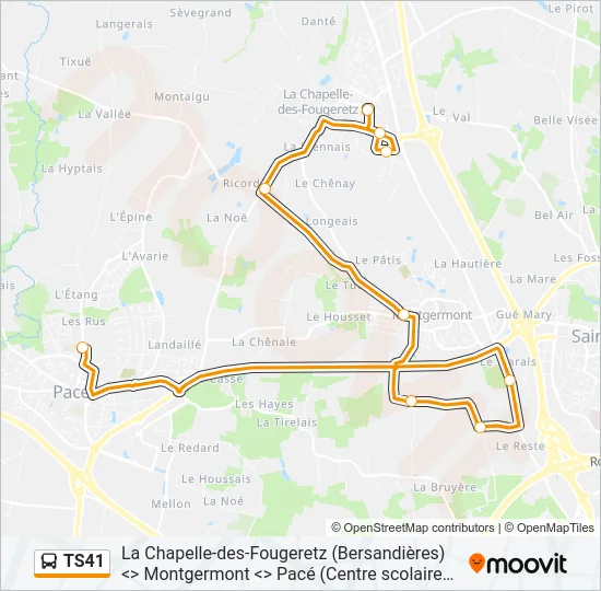 TS41 Bus Line Map