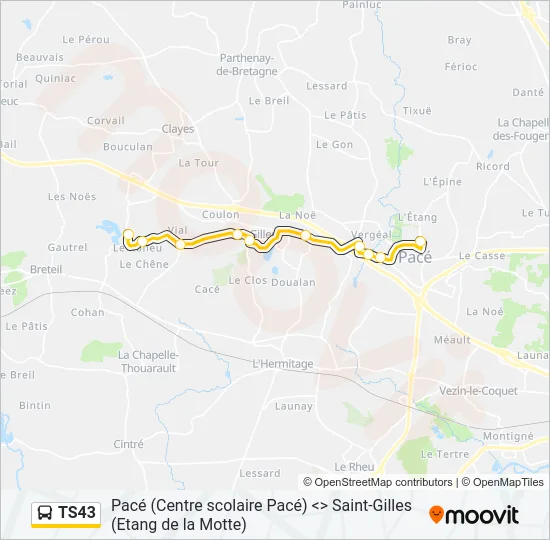 TS43 Bus Line Map