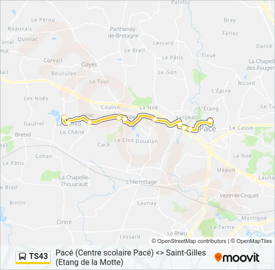 TS43 Bus Line Map