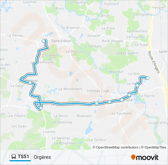 TS51 Bus Line Map