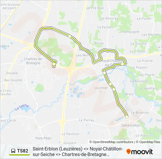 TS82 Bus Line Map