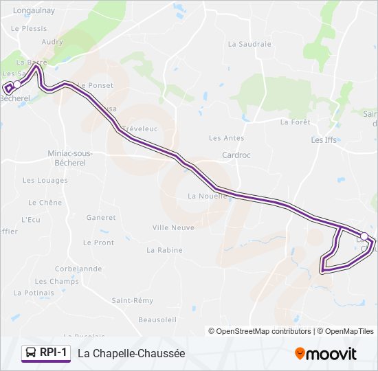 Mapa de RPI-1 de autobús