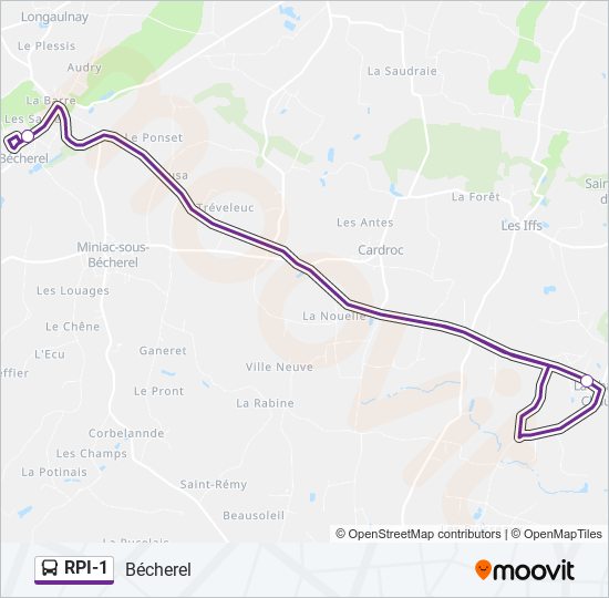 Mapa de RPI-1 de autobús