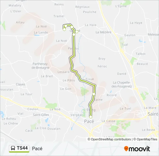 TS44 Bus Line Map