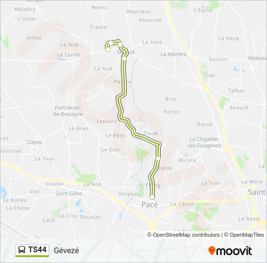 TS44 Bus Line Map