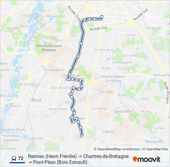 Mapa de 72 de autobús