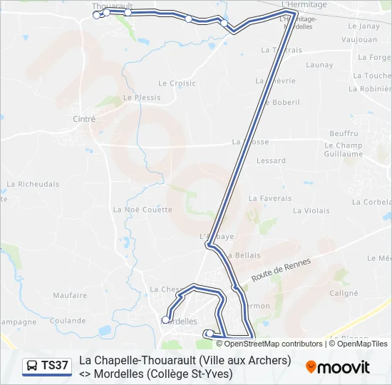 TS37 Bus Line Map