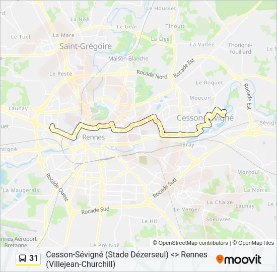 31 Bus Line Map