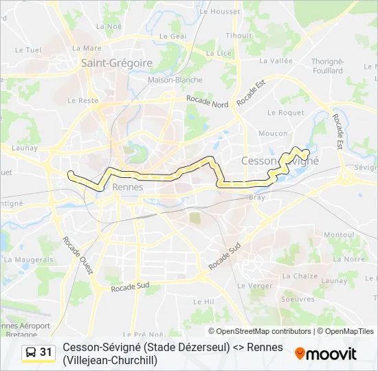 31 Bus Line Map