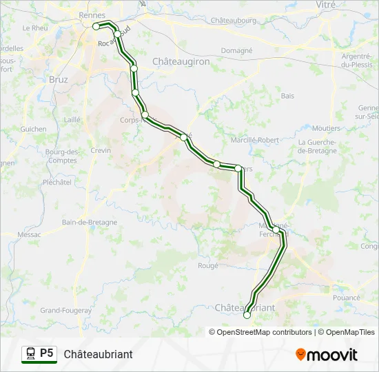 P5 Train Line Map