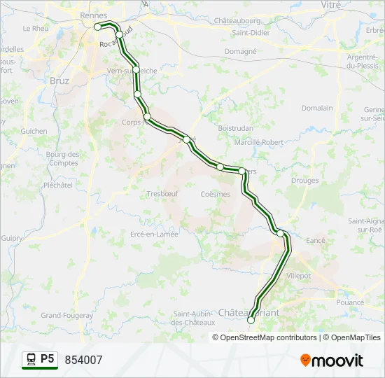 P5 Train Line Map