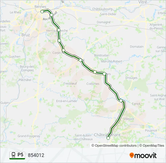P5 Train Line Map