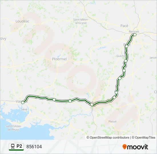P2 Train Line Map