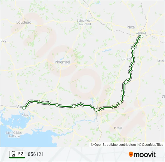 P2 Train Line Map