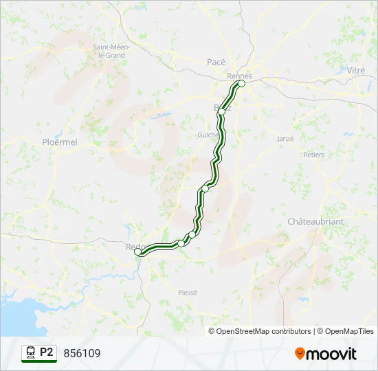 P2 Train Line Map