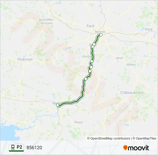 P2 Train Line Map