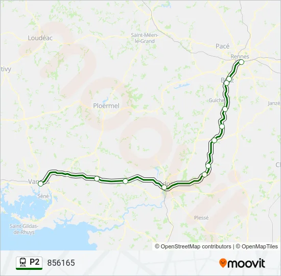 P2 Train Line Map
