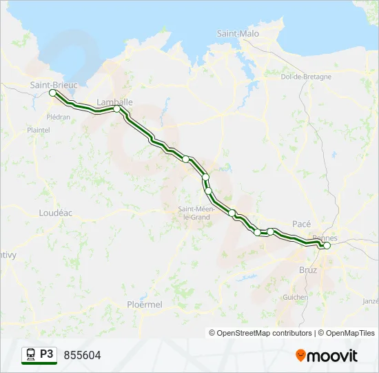 P3 Train Line Map
