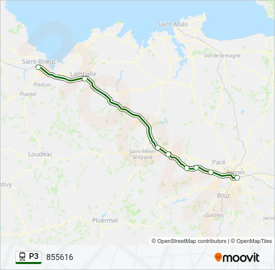 P3 Train Line Map